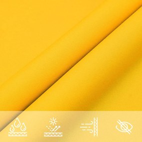 sárga téglalap alakú oxford-szövet napvitorla 5 x 6 m