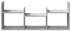 betonszürke szerelt fa faliszekrény 100 x 18 x 40 cm