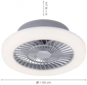 Leuchten Direkt 14645-55 - LED Lámpa ventilátorral LEONARD LED/27W/230V