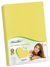 Kamilka Jersey lepedő sárga, 90 x 200 cm