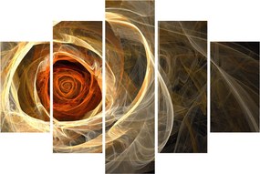 Kép - Absztrakt rózsák tüzes színekben (150x105 cm)