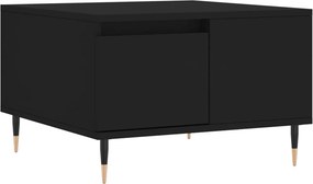 vidaXL fekete szerelt fa dohányzóasztal 55x55x36,5 cm