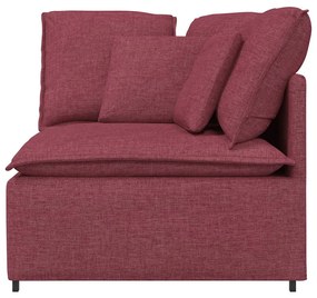 borvörös moduláris kanapé sarokmodul párnákkal 100 cm