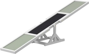 PawHut Kutya Agilitás Készségfokozó, Fa Kutya Agilitás Rampa, Csúszásmentes Kutya Agilitás Kiegyensúlyozó Rampa 30 kg alatti Kutya számára, Időjárásál