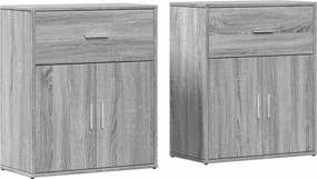 vidaXL 2 db szürke sonoma színű szerelt fa tálalószekrény 60x31x70 cm