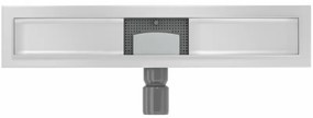 Mexen Lapos rozsdamentes acél zuhanycsatorna 50 cm - ereszcsatorna test fedél nélkül, 1015050