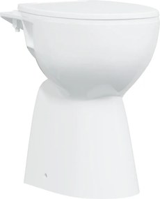 vidaXL fehér kerámia perem nélküli WC 7 cm extra magasság Soft Close