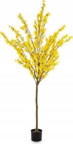 Mesterséges dekorációs fa 178 sárga virágok cserépben Forsycia Húsvét