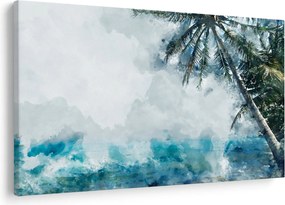 Egy pálmafa képe a tenger felett (90x60 cm)