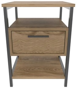 Éjjeliszekrény Alba - Black, Oak