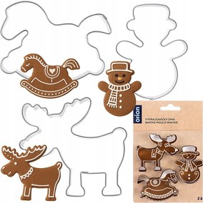 3x Karácsonyi lyukasztó forma mézeskalács keksz lyukasztó