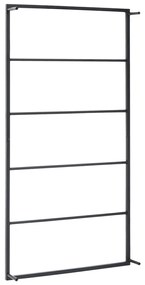 fekete acél törölközőtartó 60 x 10 x 116 cm