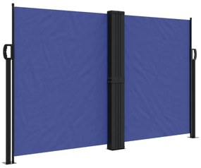 kék behúzható oldalsó napellenző 140x1200 cm