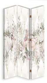 Gario Paraván Pasztell virágok Méret: 110 x 170 cm, Kivitelezés: Forgó paraván 360°