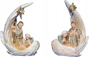 2 db gyönyörű karácsonyi család figura 12,2cm magas szárnyakkal