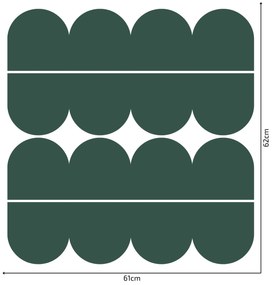 PIPPER. Textil öntapadó tapéta - Mini Ív - Zöld szín Szín: Sápadt