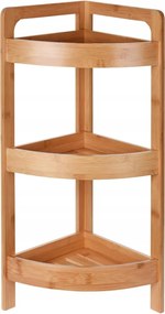 Bambusz könyvespolc 3 szintes sarokpolc 61cm Boho