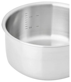 Indukciós tűzhelyhez alkalmas rozsdamentes acél edény fedővel 1,2 l Lucca 3.0 – FABINI