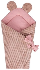 Rózsaszín kordbársony babapólya 35x65 cm – Meowbaby