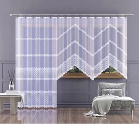 Elegáns jacquard függöny fehér 125 cm Kireta 624833