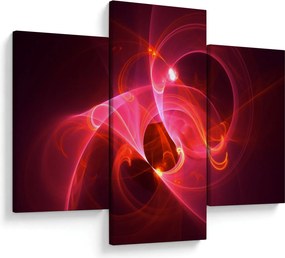 Modern rózsaszín absztrakció képe (90x60 cm)