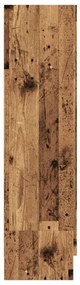 antik fa színű szerelt fa könyvszekrény 82,5 x 30,5 x 115 cm