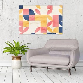 Kép - Absztrakció retro mintákkal (90x60 cm)