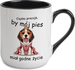 Caffe Bögre 300ml Belső Fekete Ajándék Karácsonyra Méltó Kutya Élet Minták