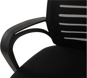 Fekete kárpitozott irodai szék Evon – Bonami Essentials