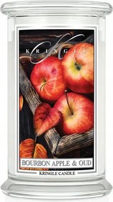 Bourbon Apple & Oud Kringle Candle nagy gyertya két kanóccal (624g)