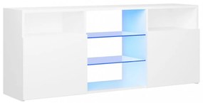 fehér TV-szekrény LED lámpákkal 120 x 30 x 50 cm