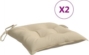 vidaXL 2 db bézs oxford szövet raklappárna 50 x 50 x 7 cm