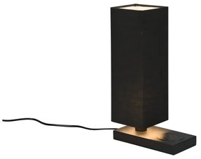 Matt fekete asztali lámpa vezeték nélküli töltővel (magasság 35 cm) Haley – Trio