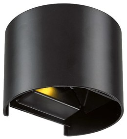 Viokef GREG fali lámpa, fekete, 3000K melegfehér, beépített LED, 420 lm, VIO-4188701