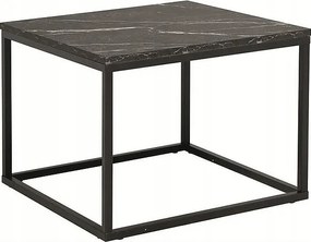 Dohányzóasztal pad Rossi B fekete márvány/fekete 60x60cm Sig