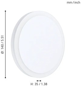 Eglo 98655 - LED Mennyezeti lámpa MONGODIO 1 LED/5,4W/230V