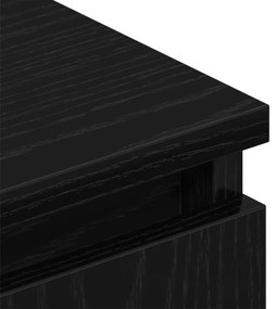 fekete tölgy színű szerelt fa TV-szekrény 102x30x36 cm