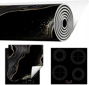Tűzhelyvédő Szőnyeg Feltekerhető Asztallap 50x52 fekete márvány