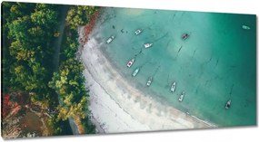 Vászonkép 115x55 Trópusi pálmafák szigete