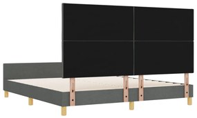 Ágykeret Sötétszürke 180x200 cm-es Szövetből