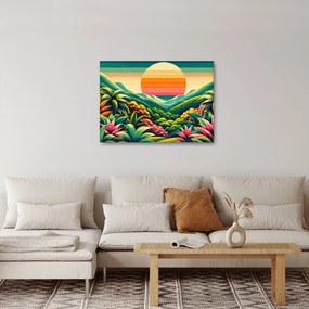 Kép - Színes naplemente (70x50 cm)