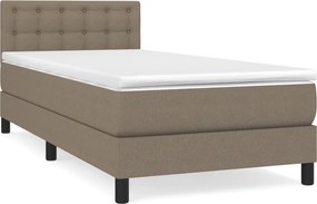 vidaXL tópszínű szövet rugós ágy matraccal 80 x 200 cm