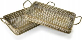 Dekorációs tálca Hexagon Glow XL 48cm