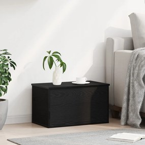 Tárolódoboz tetővel Fekete Tölgy 60x35x35 cm Mérnöki Fa