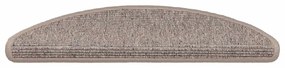 15 db sötétbézs öntapadó lépcsőszőnyeg 56x17x3 cm