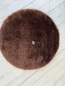 Puffy shaggy kerek szőnyeg Barna (BROWN) 100x100