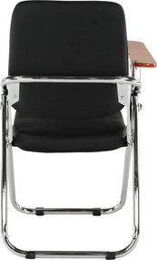 Írólapos szék, fekete/natúr, SONER