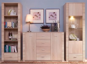 Könyvespolc typ 6, sonoma tölgy, GRAND