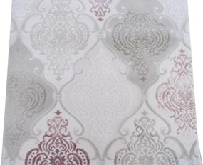 Píza elegáns akril szőnyeg mályva krém 200 x 300 cm