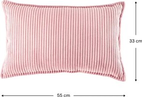 Rózsaszín kordbársony párna gyerek kanapéhoz Bolster – Wigiwama